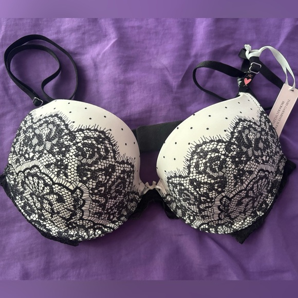 Victoria's Secret Other - Victoria's Secret: Dream Angels Push-Up Bra, Color: Black & White, Size: 34C
